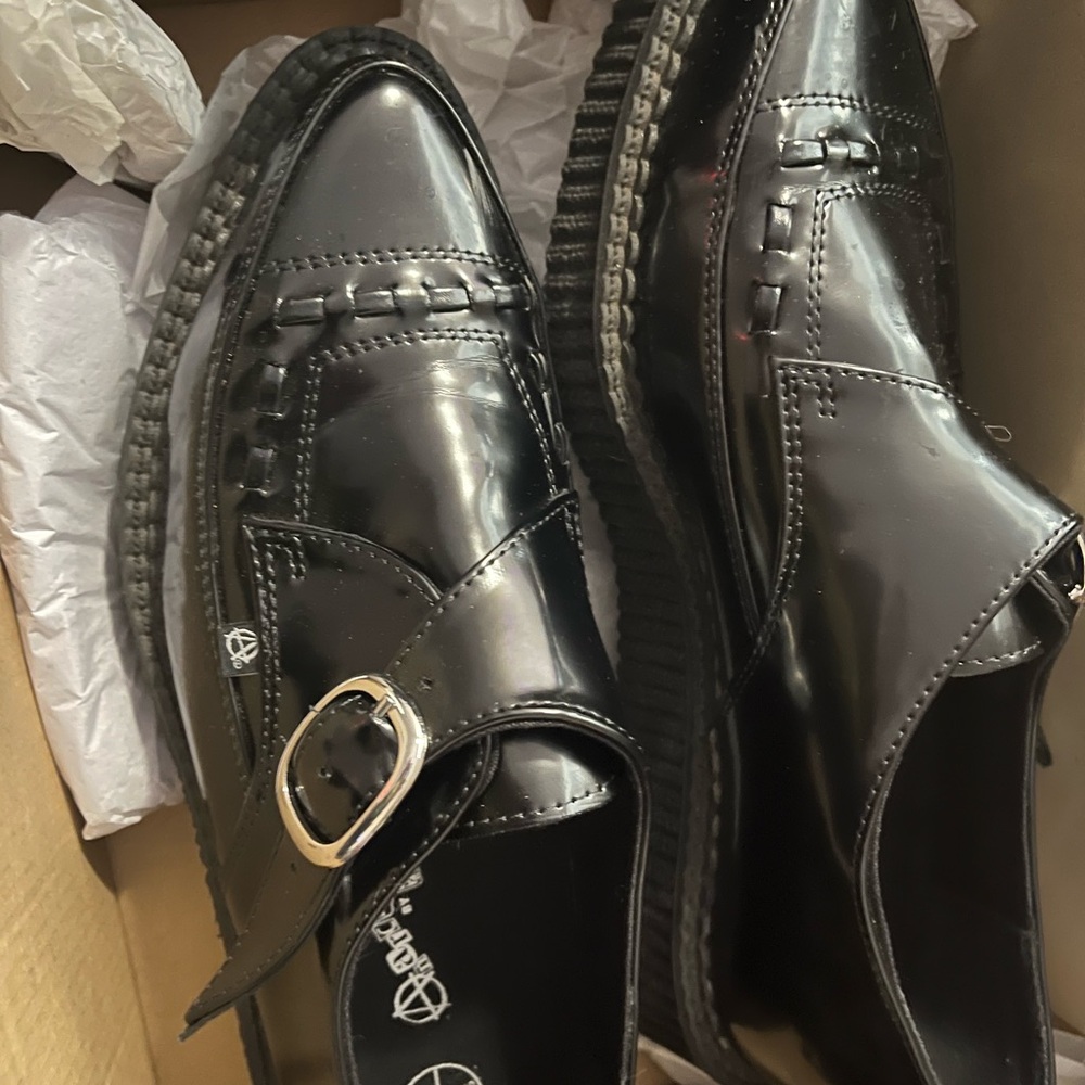 TUK Anarchic Black Platform Shoes